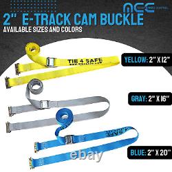 10 Pack 2' x 20' E-Track Cam Buckle Strap Truck Trailer Enclosed Cargo Tie Down