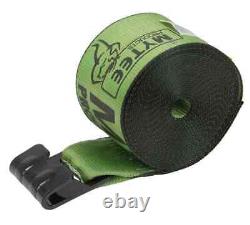 (10 Pack) 4 x 30' Winch Strap with Flat Hook Green Flatbed Tie Down