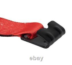 (10 Pack) 4x30' Winch Straps Red withflat hook, WLL 5400 Flatbed Tie Down Strap