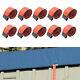 (10 Pack) 4x30' Winch Straps with flat hook, Flatbed Tie Down Strap Red Durable
