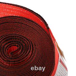(10 Pack) 4x30' Winch Straps with flat hook, Flatbed Tie Down Strap Red Durable