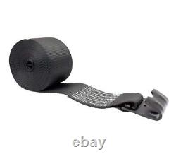 (10 Pack) 4x30' Winch Straps withflat Hook Black, WLL 5400 Flatbed Tie Down