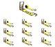 10 Pack Heavy Duty 4 x30' Ratchet Strap withJ Hook for Farm Truck Trailer Flatbed