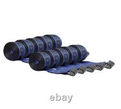 (10 Pack) Kinedyne 4x30' Tie Down Winch Straps withflat hook, WLL 5400 Blue