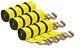 (12 Pack) 3X30' Winch Straps withwire hook, WLL 5000 Flatbed Tie Down Strap