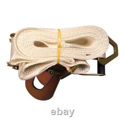 13ft D Ring Ratchet Strap With S-Hook Tent Tie Down Anchor For Hauling 4 Pack
