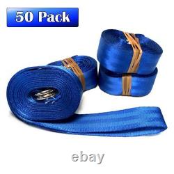 1.5x13' Double D Ring Nylon Web Strap Heavy Duty Tie Down Secure Anchor 50 Pack