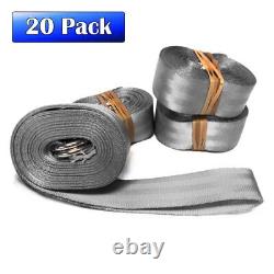 1x13' Double D Ring Nylon Web Strap Heavy Duty Tie Down Secure Anchor 20 Pack