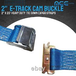 20 Pack 2' x 20' E-Track Cam Buckle Strap Truck Trailer Enclosed Cargo Tie Down