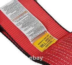 (4 Pack) 4 x 30' Ratchet Straps with flat hook, WLL 5,400 Trailer Tie Down Red