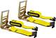 4 X 30' Ratchet Tie down Straps WithFlat Hook Extreme, 6,670 Lbs WLL Tie down for