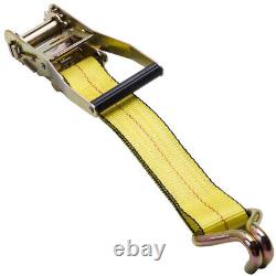 4 x Strap 2 x 27' Ratchet Tie Down with j Hook Truck towing Cargo hauling 10000lb