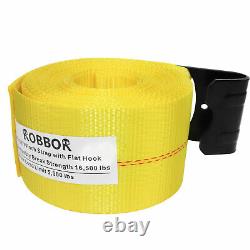 4x30' Winch Straps withflat hook / WLL 5500 lbs Flatbed Tie Down Strap 10 Pack