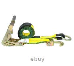 (8 Pk) 2x10' Lasso Ratchet Strap Finger J Hook Wheel Auto Tow Towing Tie Down