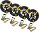 Mytee Products (4 Pack) Auto Hauler Car Flatbed Tie down Kit Lasso Wheel Ratchet