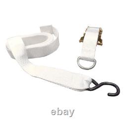 Ratchet Straps 1.5 in x 13 ft Tie Down 10 Pack White Commercial Strength Anchor