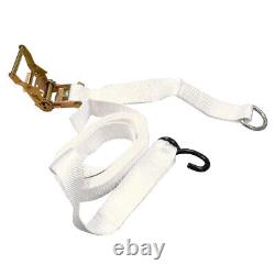 Ratchet Straps 1.5 in x 13 ft Tie Down 25 Pack White Commercial Strength Anchor