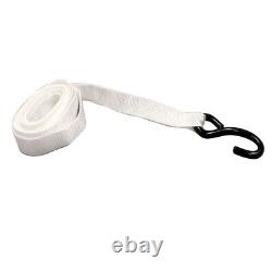 Ratchet Straps 1 in x 13 ft Tie Down 10 Pack White Commercial Strength Anchor