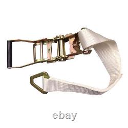 Ratchet Straps 2 in x 13 ft Tie Down 10 Pack White Commercial Strength Anchor