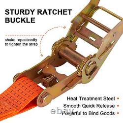 Ratchet Straps, 2 x 28' Heavy Duty Tie Down Strap 10000 lbs Load Capacity