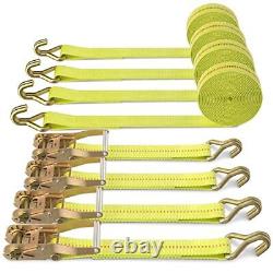 Ratchet Tie Down Strap 4 Pack 2 x 27' Heavy Duty Ratchet Straps with