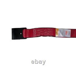 Ratchet Tie-Down Straps with Flat Hook 10,000 Lbs Capacity Red (10 Pack)