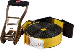 Ratchet Tie-Down Straps with Flat Hooks, 2 X 30' Ratchet Straps Yellow 10,000