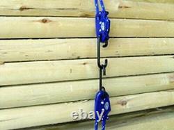 Tie Boss Tie Down System Blue with Black Rope 10' x 3/8 Diameter Rope