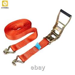Transport Ratchet Tie Down 5000KG 50MM 8M Red Durable Corrosion-Resistant Steel