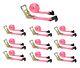 USA 10Pack 2x30' Ratchet Strap Flat Hook Flatbed Truck Trailer Farming Tie Down