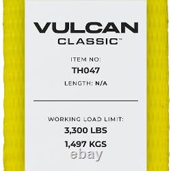 VULCAN Adjustable Loop Car Tie Down Kit Snap Hooks (4 Straps & 4 Ratchets)