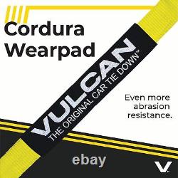 VULCAN Classic Yellow Axle & Ratchet Strap Tie Down Kit