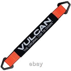VULCAN PROSeries Orange Axle Strap Tie Down Kit Wire Hook Ratchet Straps