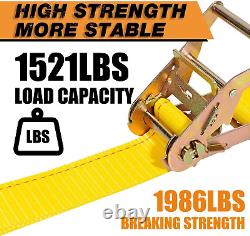Wheel Chock Tie down Kit (1,986Lb Break Strength) Heavy Duty Trailer Tire Straps
